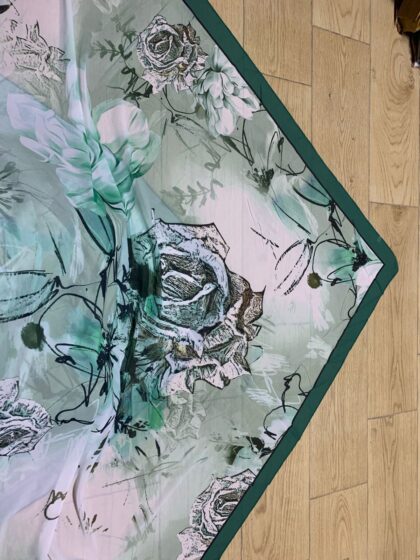 💚 فولار ماليزي أخضر زهري